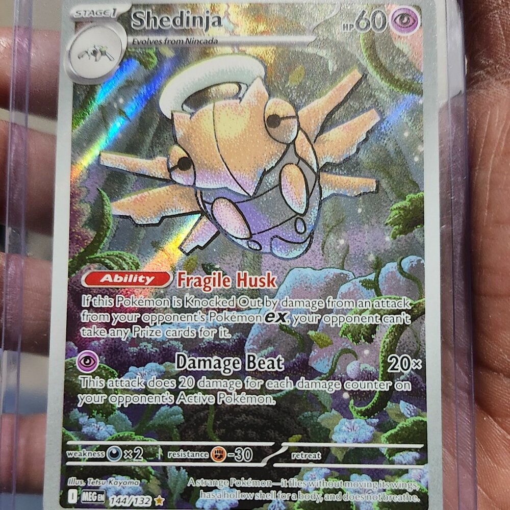 Shedinja Pokémon card from the Mega Evolution set